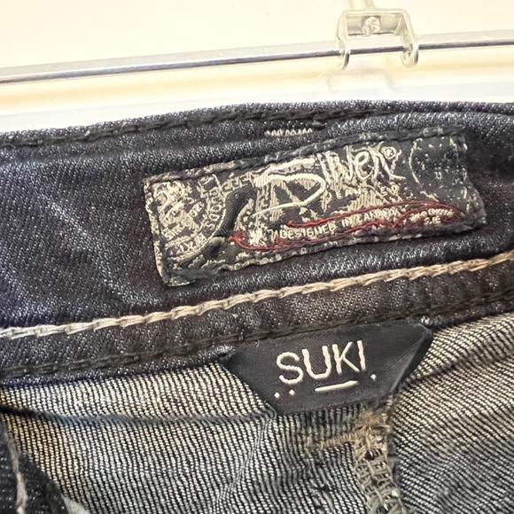 Silver Jeans Women’s Suki Straight Leg Mid Rise Dark Denim 28 X 32 Super Stretch - Picture 4 of 16